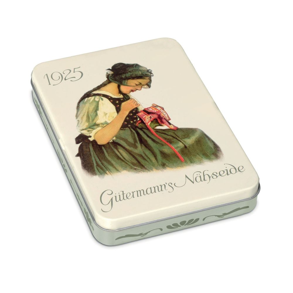 Швейные нитки (набор) Gutermann Sew-all 100м, 8 катушек, ассорти в металлической коробке "Ностальгия", S090558