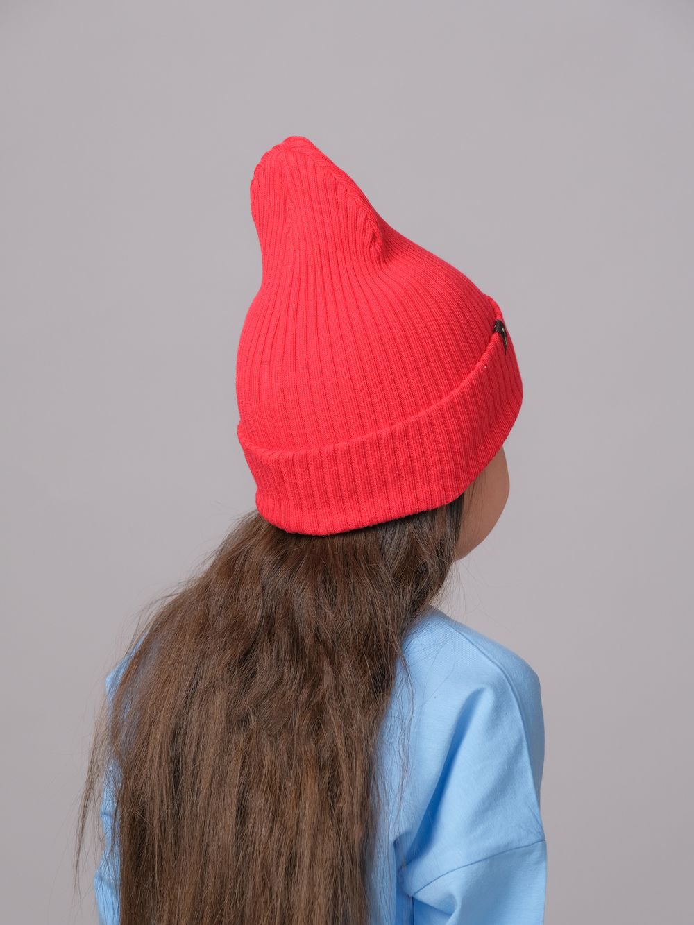 Шапка вязаная весенняя/осенняя МУЛА (Красный)