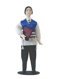 Кукла фарфоровая Еврей с книгой