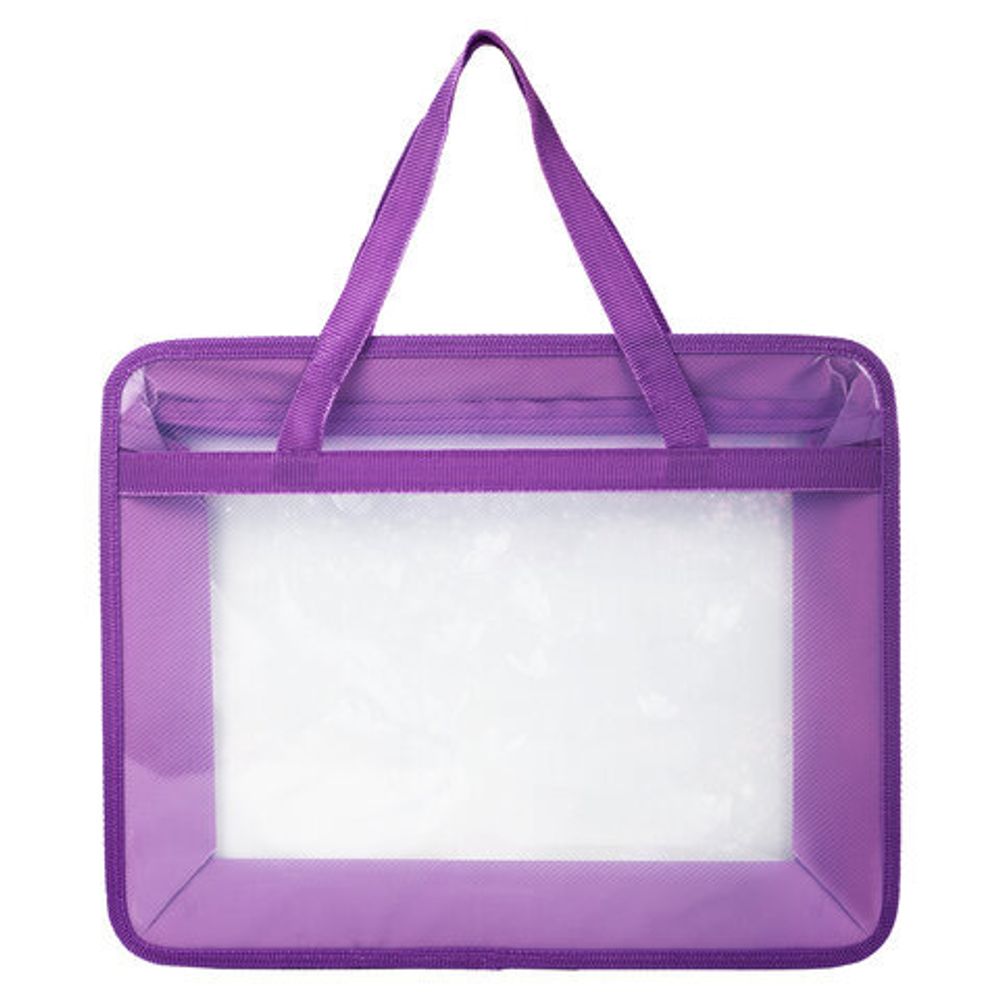 Папка на молнии с ручками BRAUBERG А4, 1 отделение, пластик, ручки-тесьма, ширина 80 мм, "Dream cat", 270868