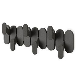 Вешалка настенная Tempo, 6 крючков, черная