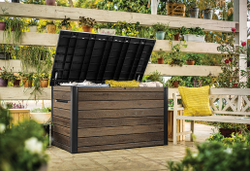 Пластиковый сундук Keter Deco deck 870 л brown