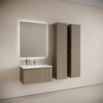 Тумба подвесная SANCOS Code 785х453х400, c одним  ящиком оснащенным доводчиками, цвет серо- бежевый, арт. CD80GB