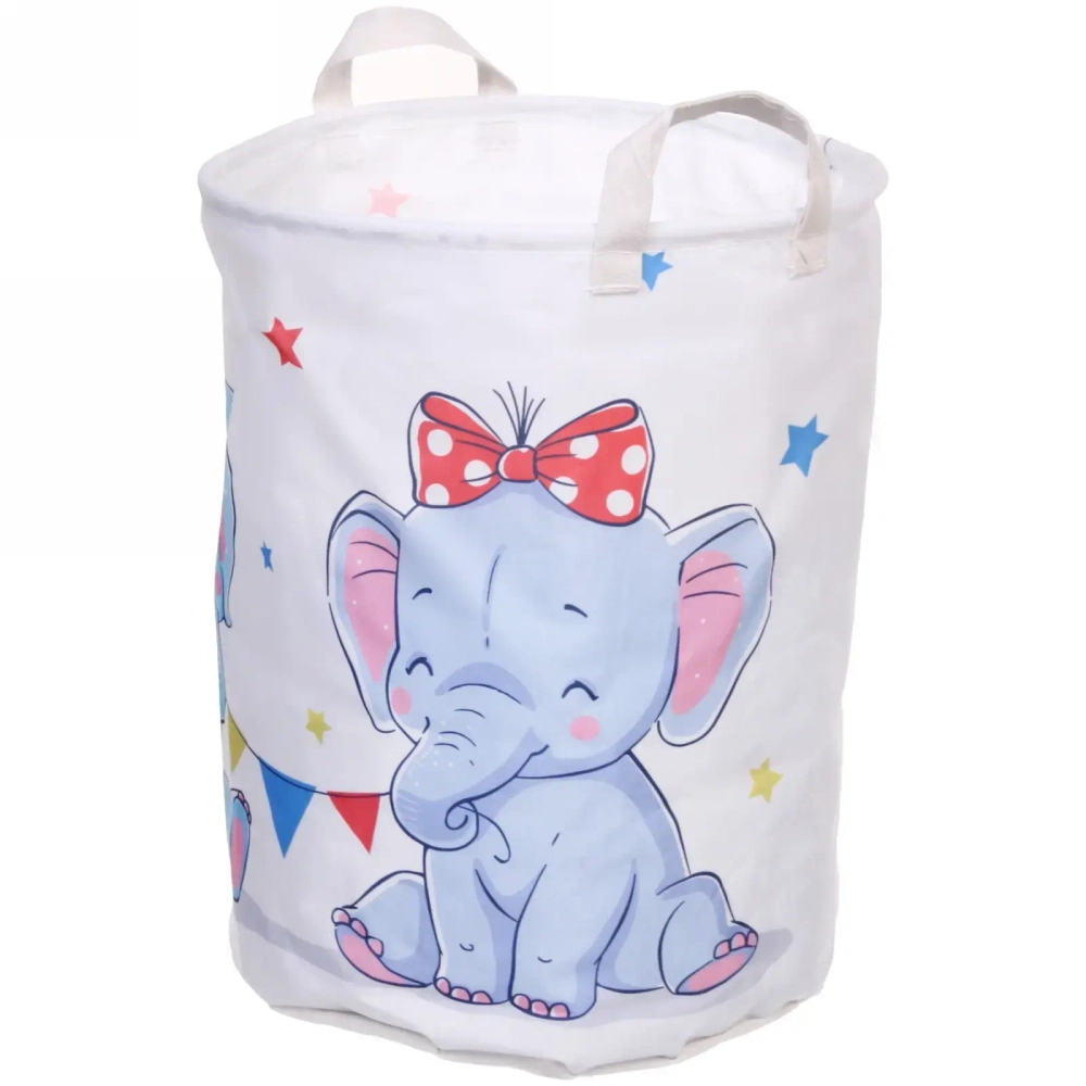 Корзина для хранения круглая Слоники 44*33 см JA170