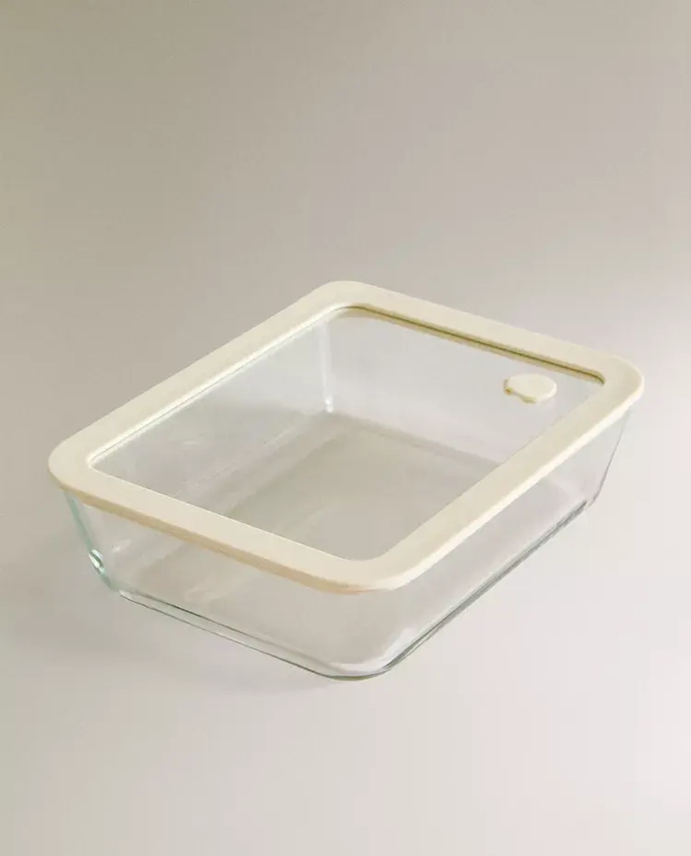 ZARA HOME ГЕРМЕТИЧНЫЙ КОНТЕЙНЕР ДЛЯ ПИЩЕВЫХ ПРОДУКТОВ, 1400 МЛ, КРЕМОВЫЙ