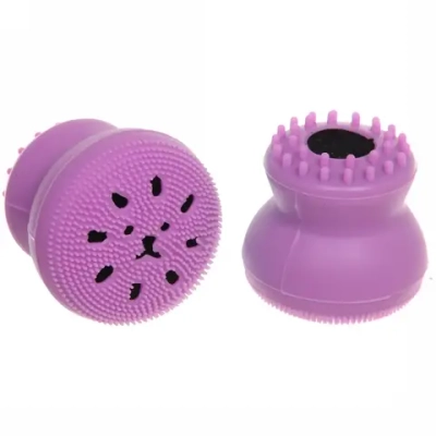 Спонж для умывания и бережного пилинга «Yuoki - Toki», осьминожка, цвет розовый и мятный, 5,33*4,3/5,5*5,5*5