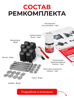 Ремкомплект ограничителей дверей Renault KAPTUR (I) B0 (4 двери, тип 43) 2016-2020
