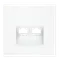 Накладка для розетки компьютерной двойной RJ45+RJ45 кат.6, S70 (белый матовый) vls001402