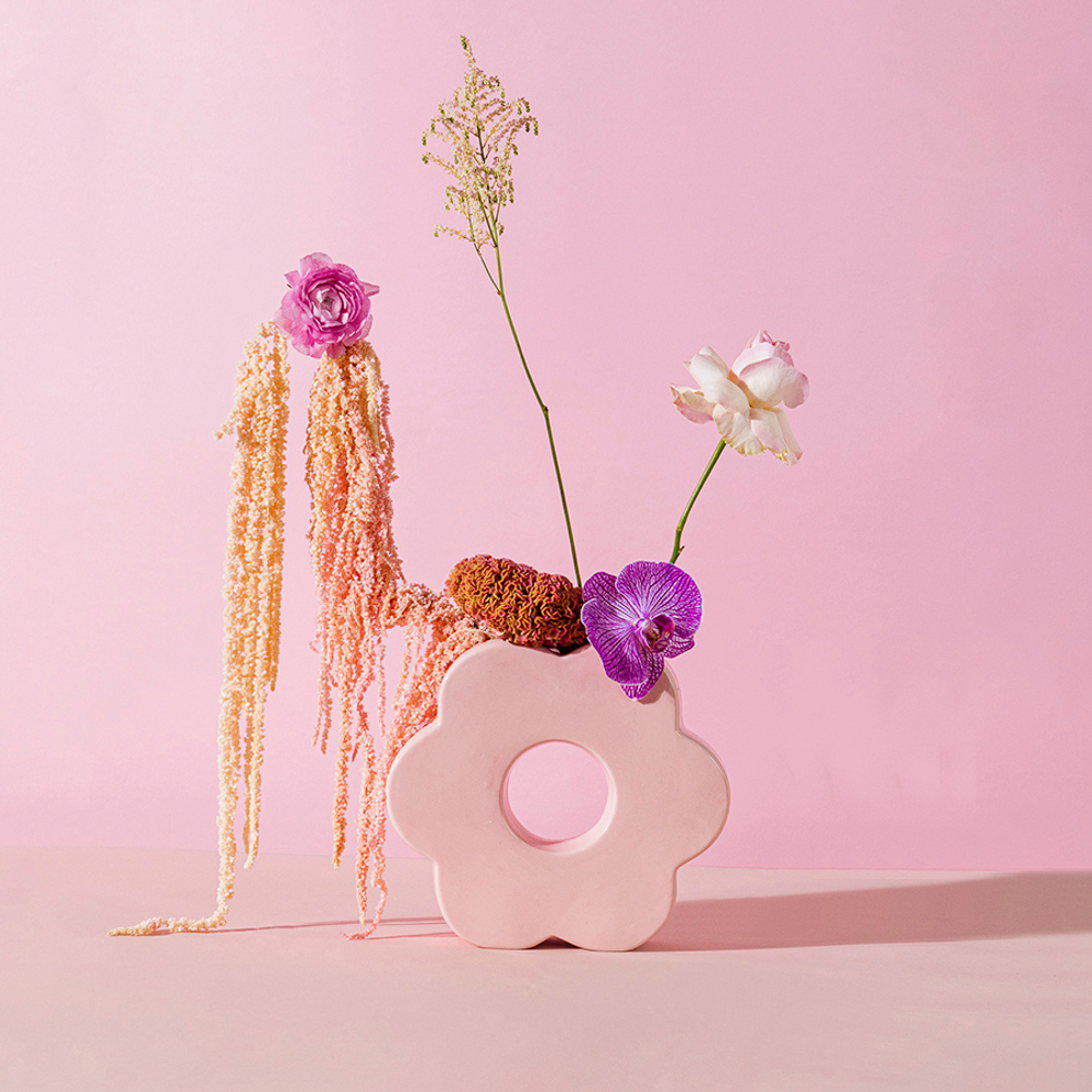 Ваза для цветов daisy, 20 см, розовая