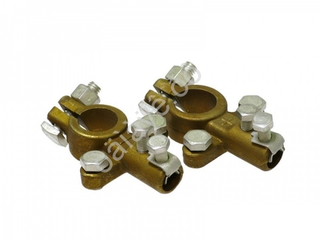 Клеммы АКБ "+-" латунь усиленные ЕВРО 12  (ЗАВОД КП) 29662