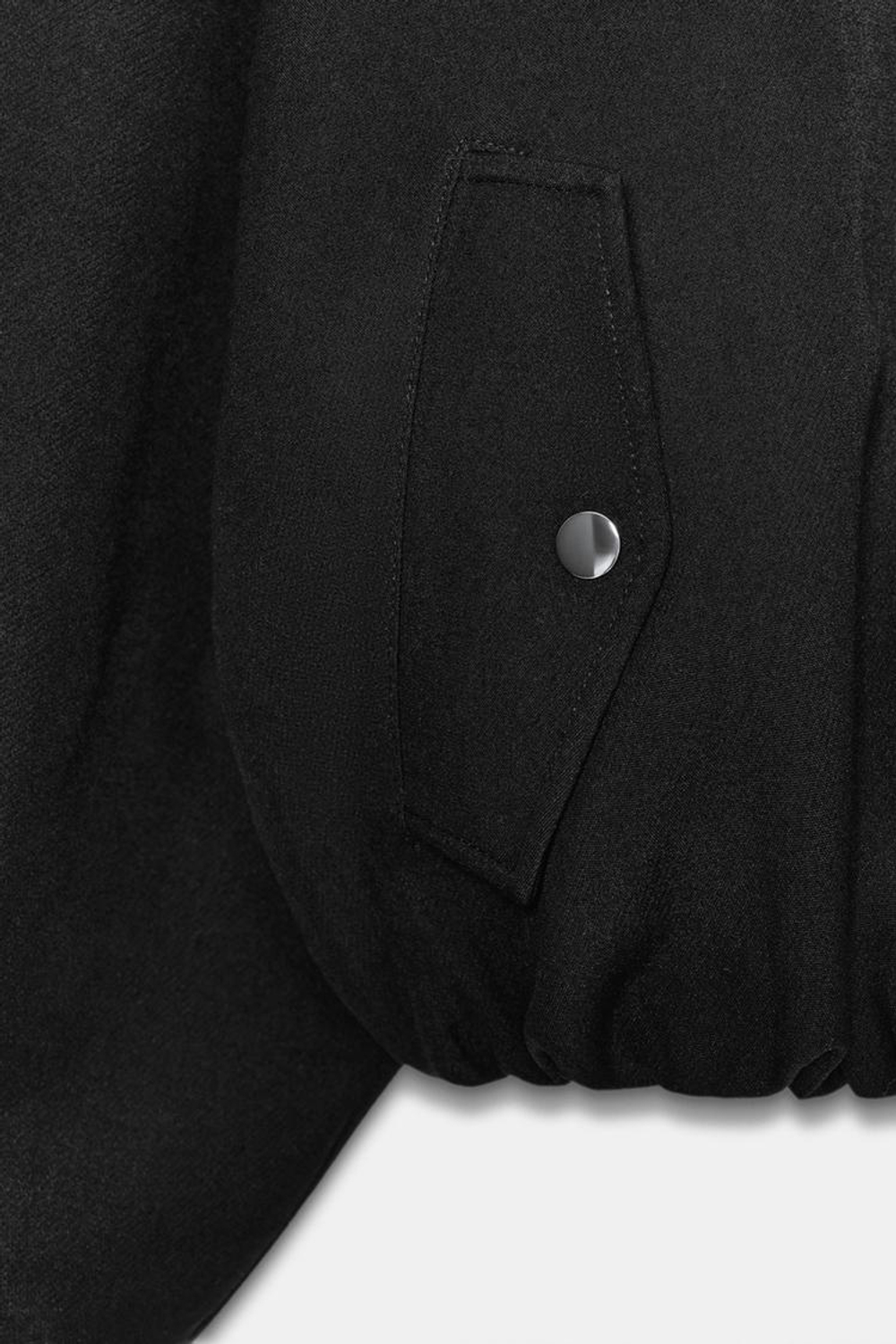 ZARA БОМБЕР СО СЪЕМНЫМ ПЛАТКОМ, ЧЕРНЫЙ