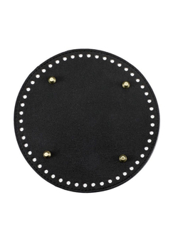 Дно для вязаной сумок или корзинки (круг 19 см, цвет черный) / основание для вязаных крючком сумок