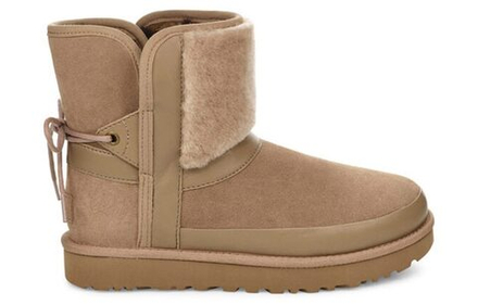 UGG Угги Classic Leopard Lined Bow, коричневый