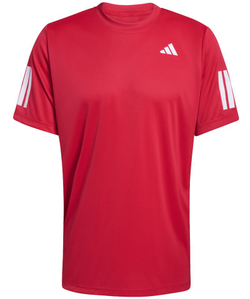 Мужская теннисная футболка Adidas Club 3-Stripes - pure rubin