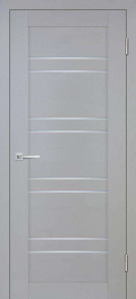 Дверь Деко-19 nanotex soft / Цвет серый тик / белый сатинат / Двери STABILE PORTE