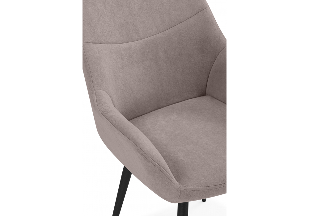 Стул на металлокаркасе Woodville Флюид латте (zd 290), черный