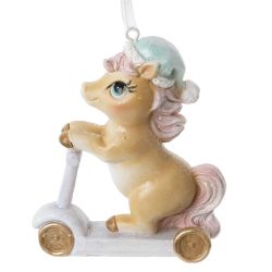 GAEM Фигурка декоративная подвесная "Лошадка на самокате", L7 W3 H9 см