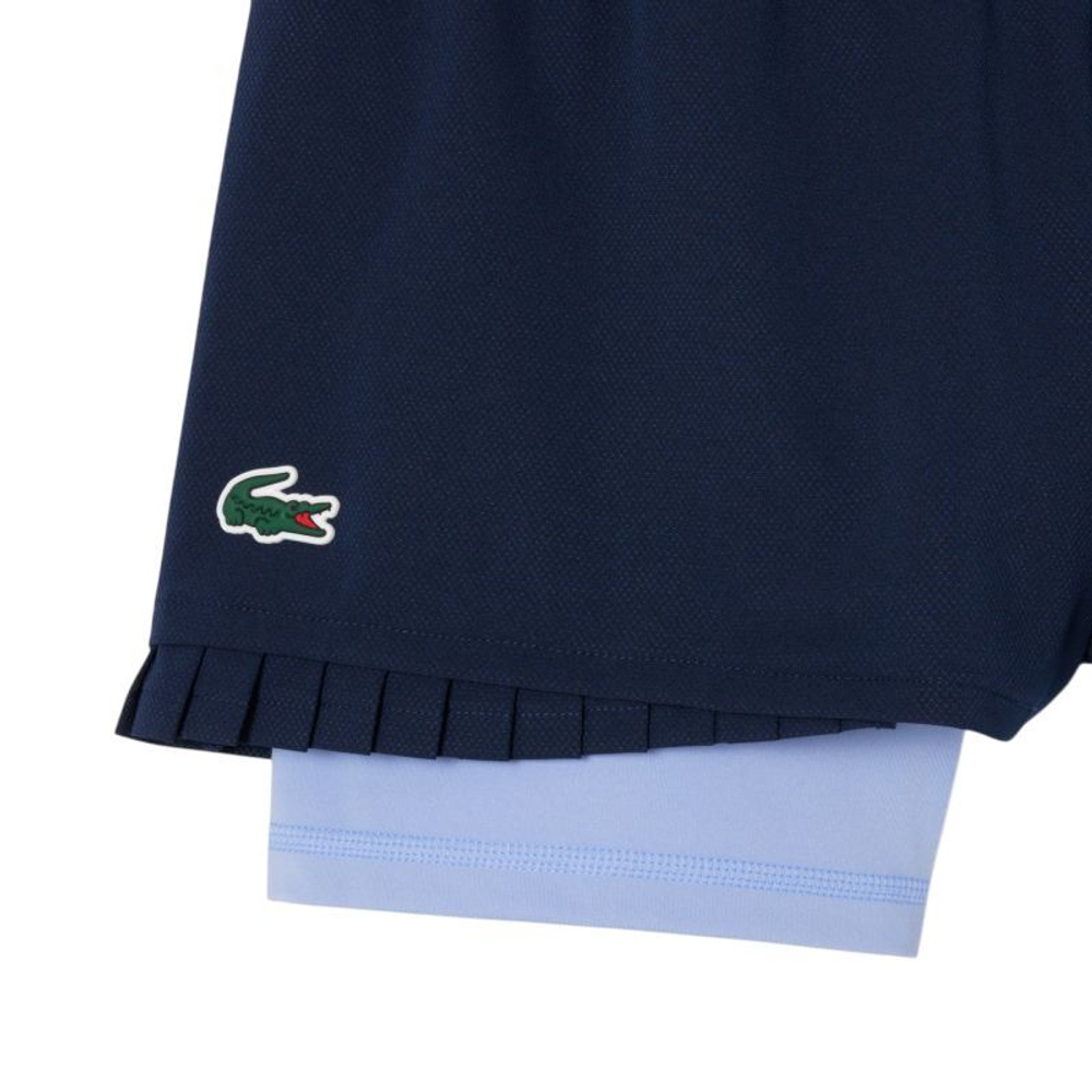 Женские Шорты теннисные Lacoste Ultra Dry Lined Tennis - navy blue/purple