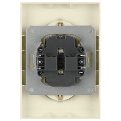 Розетка ЭРА Arktik 16-2105-02 двойная с заземлением 2X2P+E Schuko со шторками 16А-250В слоновая кость | Эра Arktik
