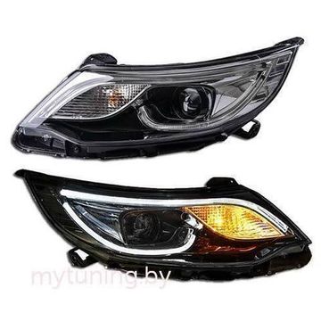 Передние фары tube lights led для Kia Rio 3(III)