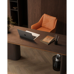 Стул Bergenson Bjorn Allar, экокожа, рогожка, коричневый