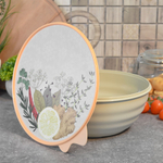 Миска 3,7л с крышкой, с декором "Wave", светло-серый