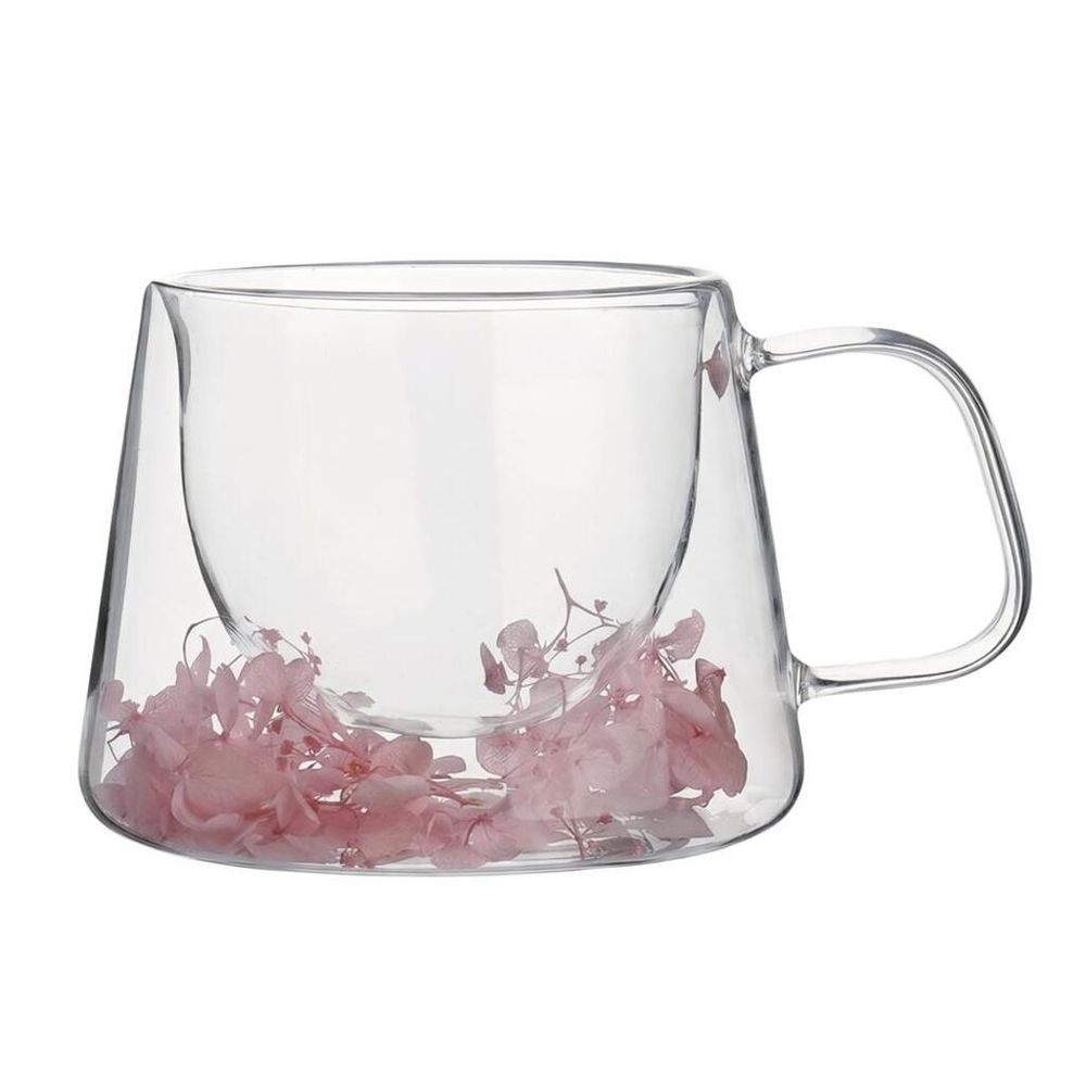 Чашка 200 мл кофейная Petals лепестки между стенками d 10/8,1 см h7,5 см термостекло Barbossa [1]