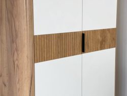 Шкаф двухдверный "Адам" (Дуб крафт золотой/Белое дерево