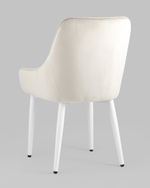 Стул Диана велюр кремовый ножки белые 4 шт