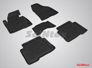 Резиновые коврики в салон Hyundai Santa Fe III (2012-2019) "Высокий борт"