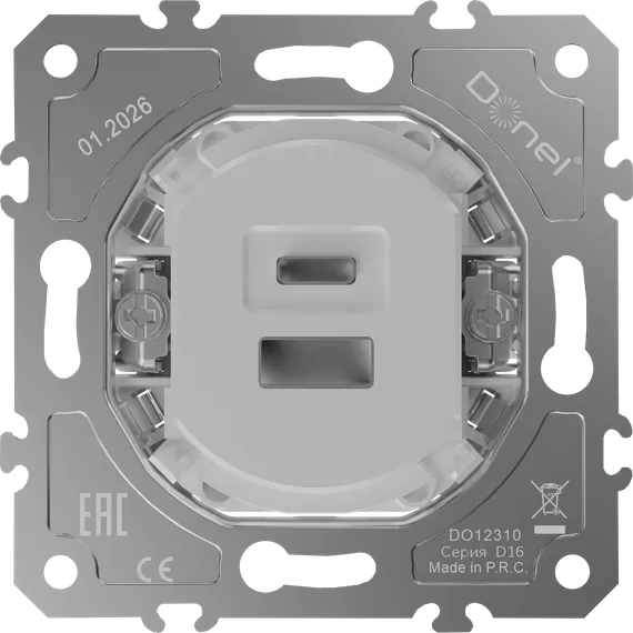Donel D16 Механизм USB - зарядное устройство 12Вт тип A+С