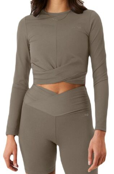 Женская теннисная футболкаBj_rn Borg Cross Long Sleeve - Gray