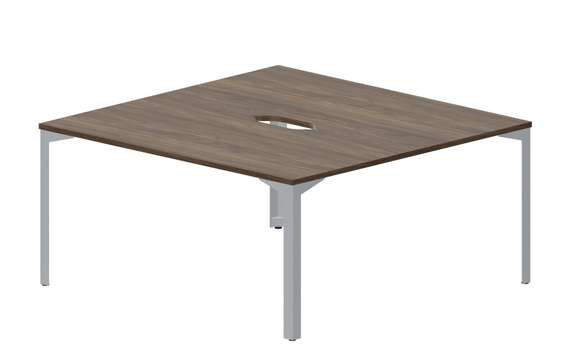 Составной стол на 2 рабочих места 158х156,6х75см (2 эргономичных выреза)