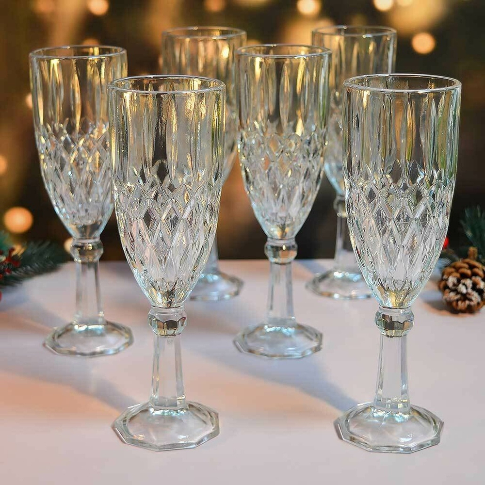 Набор бокалов 6шт 180мл, h19,5см, d6см "Kamelya", RYG1065