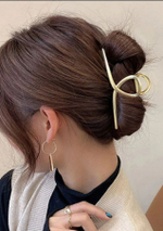 Заколка  краб для волос. Подходит для длинных и густых волос Петля. Усиленная. Цвет серебро.