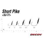 Крючок Decoy DJ-77 Short Pike #2/0 (в упаковке 4 штуки)