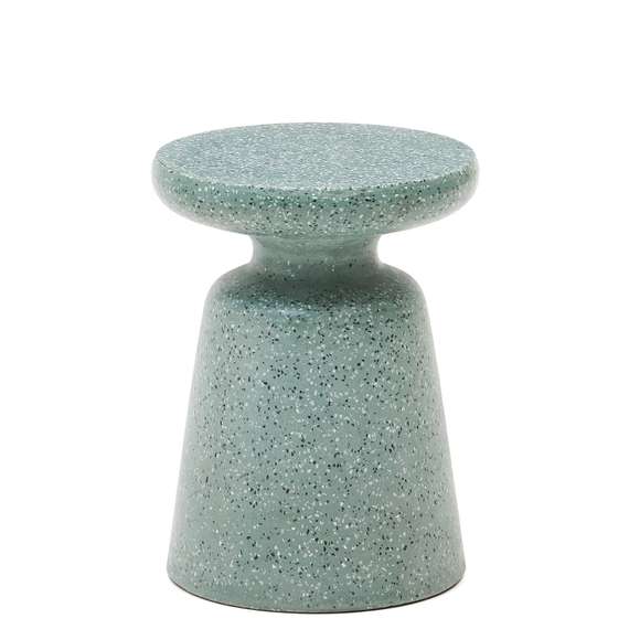 Приставной столик Mesquida из зеленого терраццо Ø 39