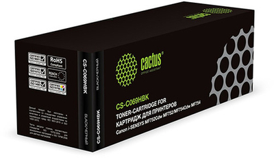 Картридж Cactus CS-C069HBK (069H) черный (7600стр.) для Canon i-SENSYS MF752Cdw MF752/MF754Cdw MF754