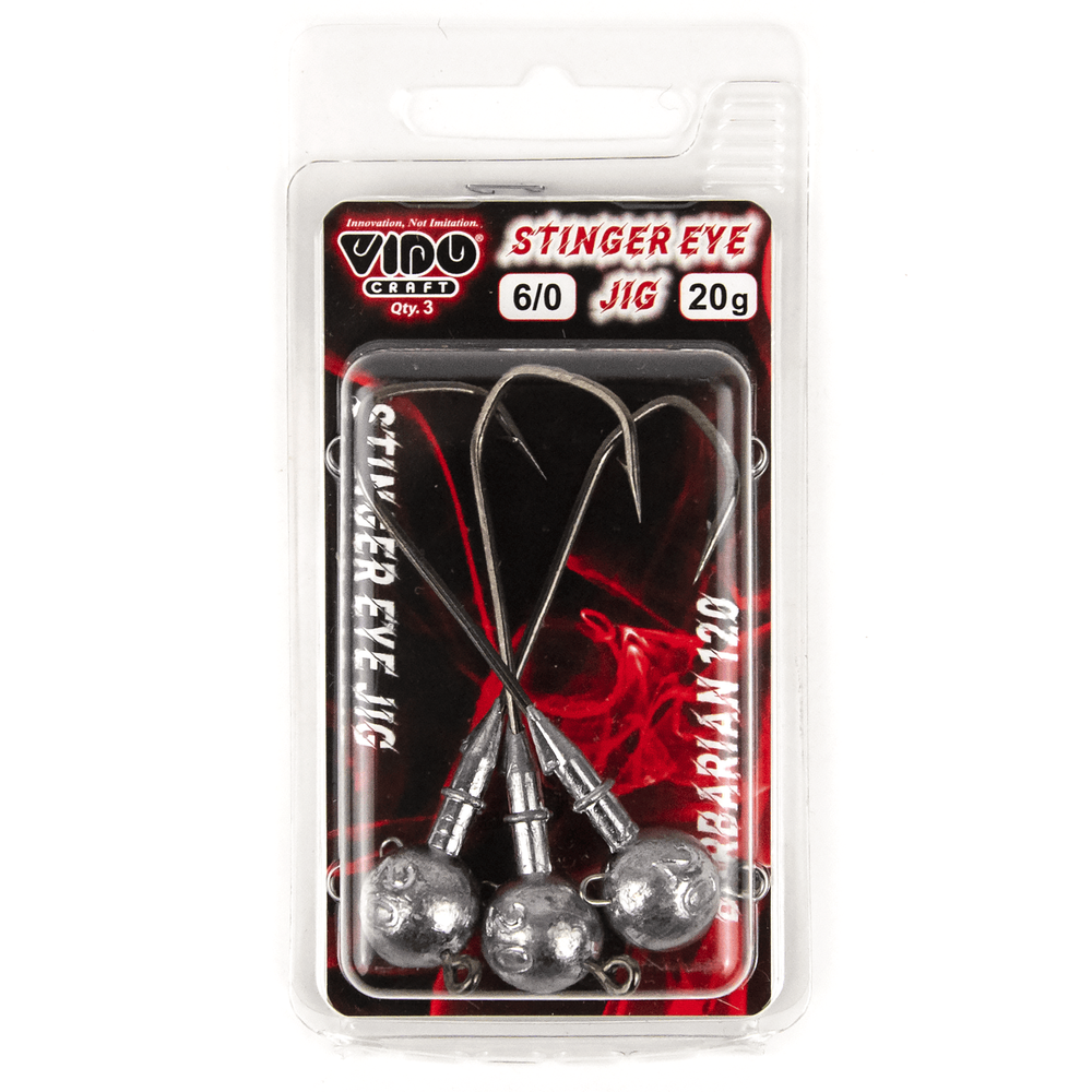 Джиг некрашеный Stinger Eye Jig, крючок Vido Craft VD-079 6/0 (3шт/уп)