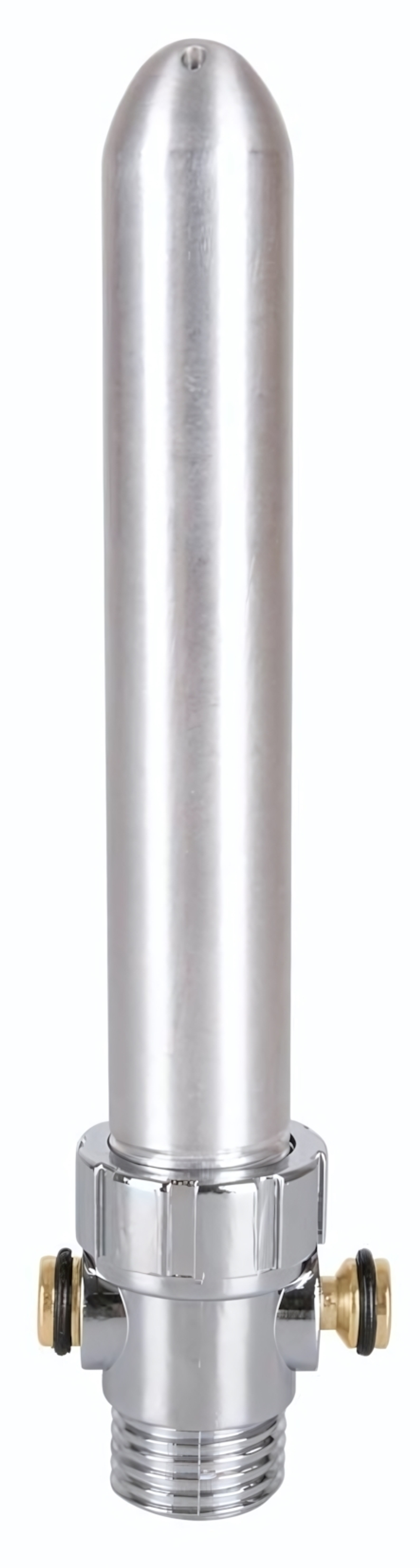 Алюминиевая насадка для анального душа Total Splash (Цвет: серебристый)