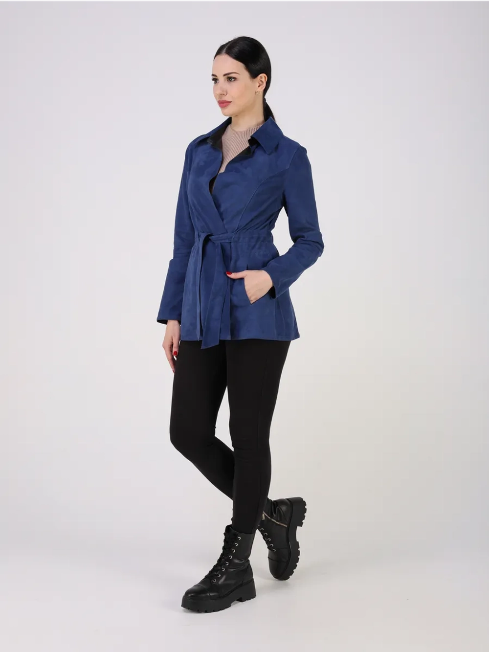 Кожаная куртка демисезонная замшевая двухсторонняя