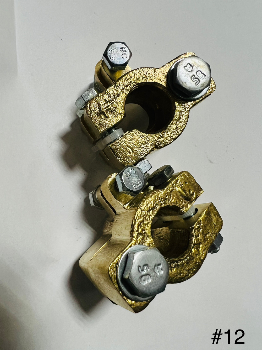 Клеммы АКБ "+-" латунь ГРУЗОВАЯ болт 08 (№12) зин