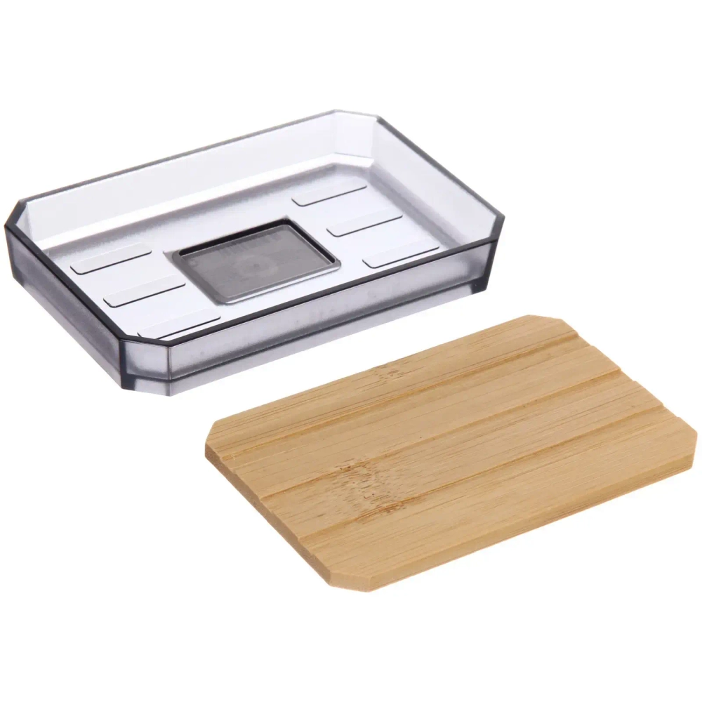 Мыльница Квадро серая