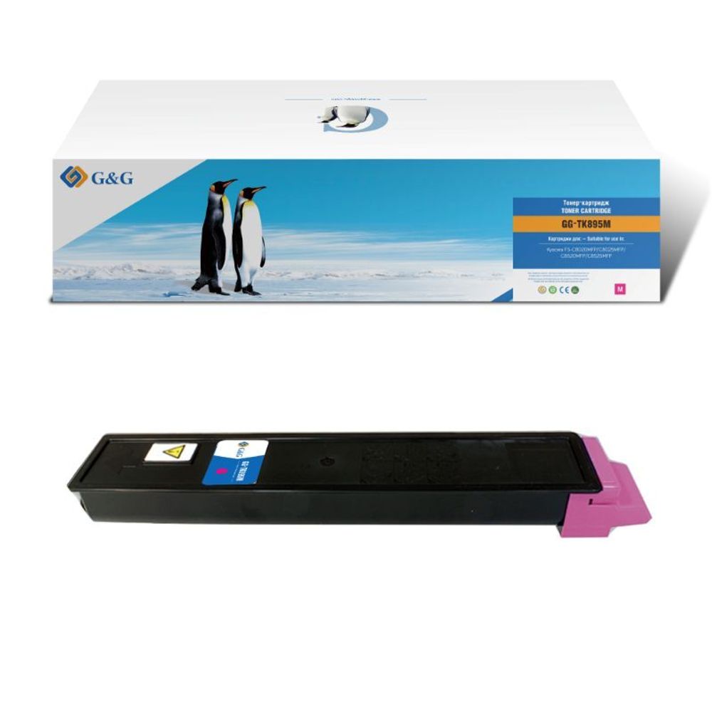 Тонер-картридж G&amp;G, аналог Kyocera TK-895M пурпурный (6k)