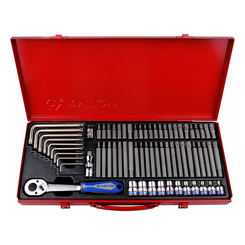 KING TONY (5169PR) Набор вставок (бит) 10 мм, TORX, SPLINE, HEX, 69 предметов