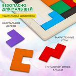 Головоломка развивающая деревянная "Тетрис", цветной, 18х27 см, BRAUBERG KIDS, 665262