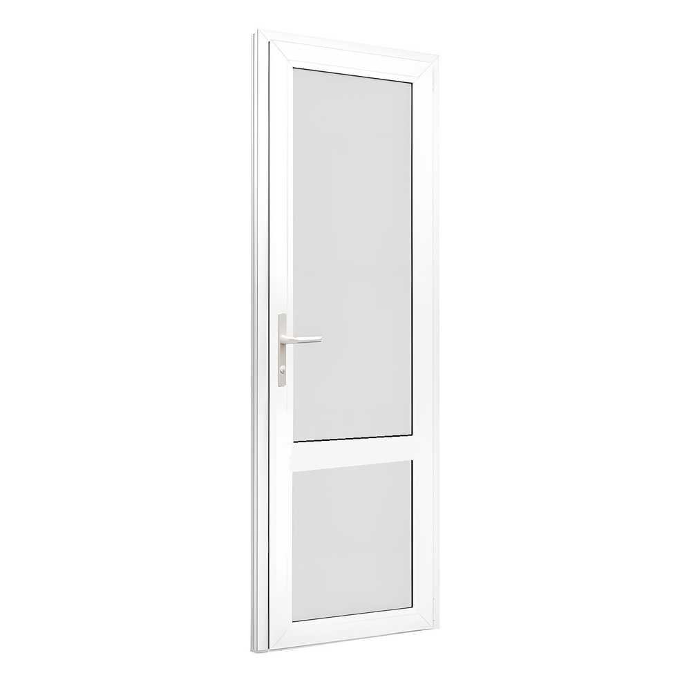 Пластиковая дверь с матовым стеклом в санузел