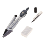 Готовальня 7 пред:циркуль металлич, грифели, ластик, 4 линейки, пласт.футляр