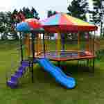 Батутная арена с горкой, диаметр 10 фт 4,6x3,4x3 м