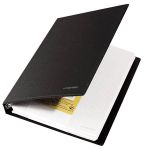 Тетрадь со см.блоком 160 л. кл. ЧЕРНАЯ А5 ПВХ на кольцах